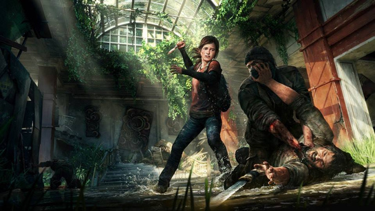 Joel and Ellie being attacked by other survivors, Life or Death. 